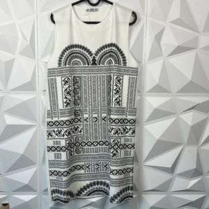 NWOT Zara Collection White and Black Dress US Medium